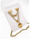 SET DE COLLAR, DIJE Y ARETES EN ACERO INOXIDABLE 316L  INCLUYE CADENA FRAMBUESA 
