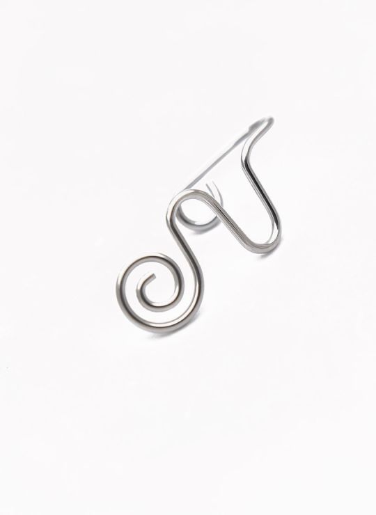 CANDONGAS EAR CUFF ACERO  INOXIDABLE 316L MEDIANA - DISEÑO ORIGINAL/EXCLUSIVO LABRADO ESPECIAL 