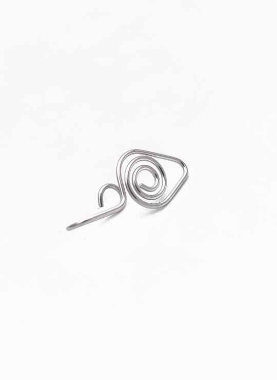 CANDONGAS EAR CUFF ACERO  INOXIDABLE 316L MEDIANA - DISEÑO ORIGINAL/EXCLUSIVO LABRADO ESPECIAL 