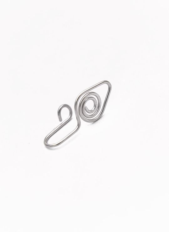 CANDONGAS EAR CUFF ACERO  INOXIDABLE 316L MEDIANA - DISEÑO ORIGINAL/EXCLUSIVO LABRADO ESPECIAL 