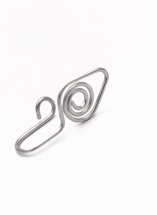 CANDONGAS EAR CUFF ACERO  INOXIDABLE 316L MEDIANA - DISEÑO ORIGINAL/EXCLUSIVO LABRADO ESPECIAL 