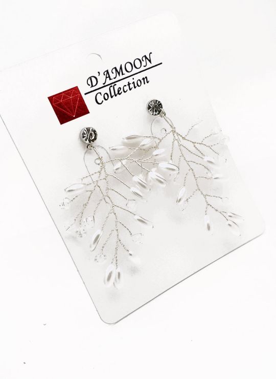 ARETES EN BISUTERIA FINA CON BRILLANTES Y MICROCIRCONES DISEÑO D/AMOON COLECCION