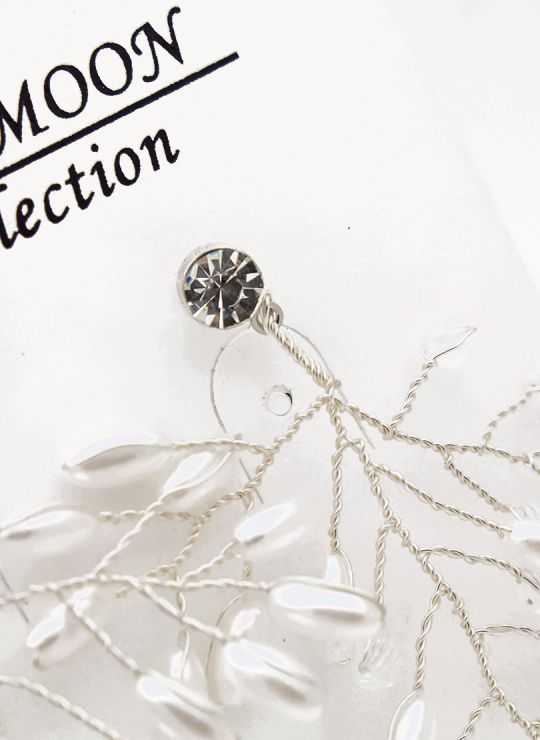 ARETES EN BISUTERIA FINA CON BRILLANTES Y MICROCIRCONES DISEÑO D/AMOON COLECCION
