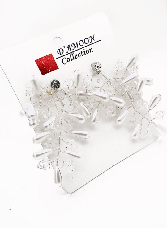ARETES EN BISUTERIA FINA CON BRILLANTES Y MICROCIRCONES DISEÑO D/AMOON COLECCION