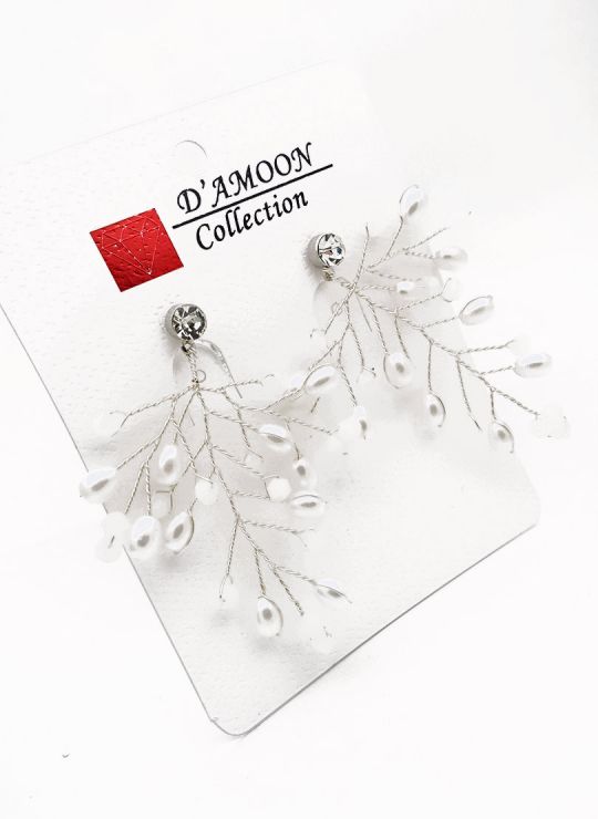 ARETES EN BISUTERIA FINA CON BRILLANTES Y MICROCIRCONES DISEÑO D/AMOON COLECCION