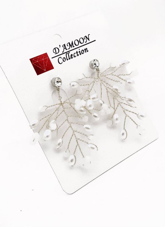 ARETES EN BISUTERIA FINA CON BRILLANTES Y MICROCIRCONES DISEÑO D/AMOON COLECCION