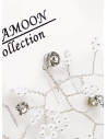 ARETES EN BISUTERIA FINA CON BRILLANTES Y MICROCIRCONES DISEÑO D/AMOON COLECCION