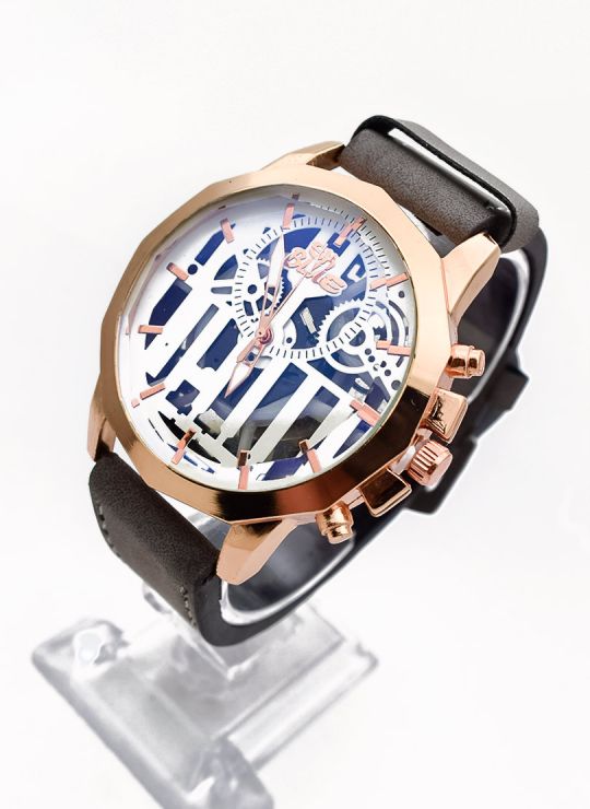 RELOJ PARA HOMBRE ANALOGO CALIDAD AA  DISEÑO EXCLUSIVO PULSO SILICONA O  CUERO SINT / NO SUMERGIBLE