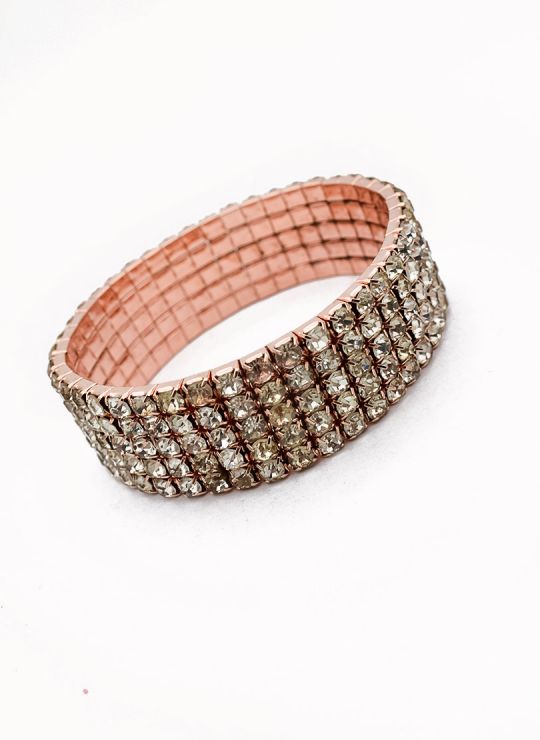 PULSERA CON BRILLANTERIA EN BISUTERIA FINA COLECCION D´MOON 20203