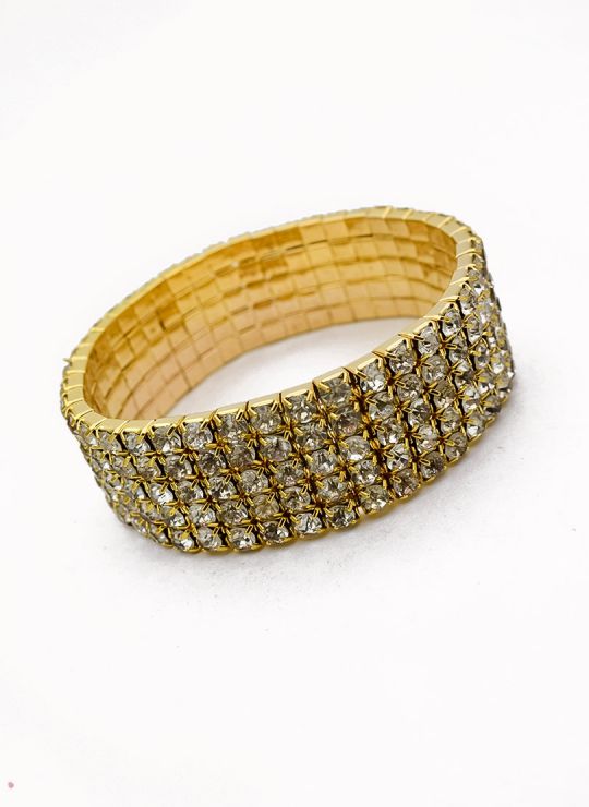 PULSERA CON BRILLANTERIA EN BISUTERIA FINA COLECCION D´MOON 20203