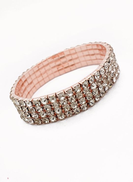 PULSERA CON BRILLANTERIA EN BISUTERIA FINA COLECCION D´MOON 20203