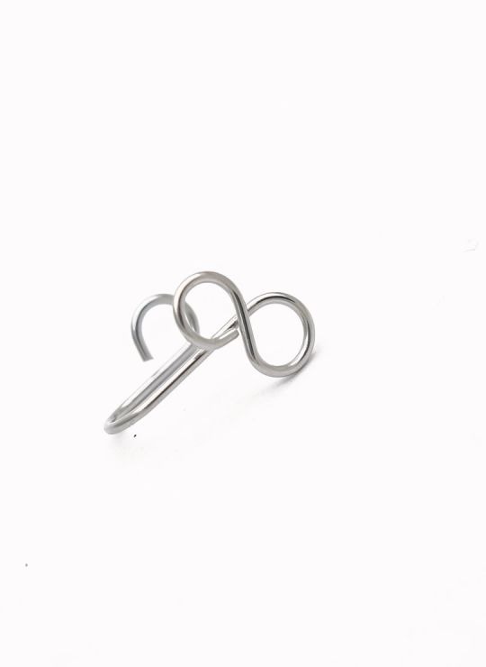 CANDONGAS EAR CUFF ACERO INOXIDABLE 316L ESPECIAL RODINADO MEDIANA - DISEÑO ORIGINAL/EXCLUSIVO LABRADO ESPECIAL 