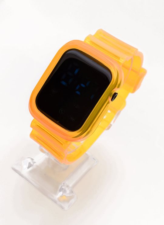 RELOJ LED CALIDAD AA MARCA SK BLUE PULSO GOMA SILICONA  - CUERO - / NO SUMERGIBLE