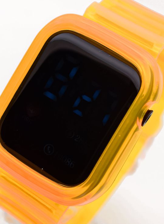 RELOJ LED CALIDAD AA MARCA SK BLUE PULSO GOMA SILICONA  - CUERO - / NO SUMERGIBLE