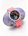 SET DE RELOJ TEEN ANALOGO PULSO EN GOMA  CON ESTUCHE TIPO JOYERO METALICO / ESTUCHE FRAMBUESA 