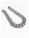PULSERA TIPO CUBANA EN ACERO INOXIDABLE CON CIRCONES ADHERIDOS PERMANENTEMENTE / QUIRURGICO  316L DISEÑO FRAMBUESA EXCLUSIVA 
