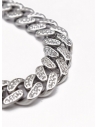 PULSERA TIPO CUBANA EN ACERO INOXIDABLE CON CIRCONES ADHERIDOS PERMANENTEMENTE / QUIRURGICO  316L DISEÑO FRAMBUESA EXCLUSIVA 