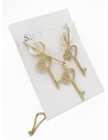 SET DE COLLAR, DIJE Y ARETES EN RODIO CON MICROCIRCIONES  INCLUYE CADENA FRAMBUESA 