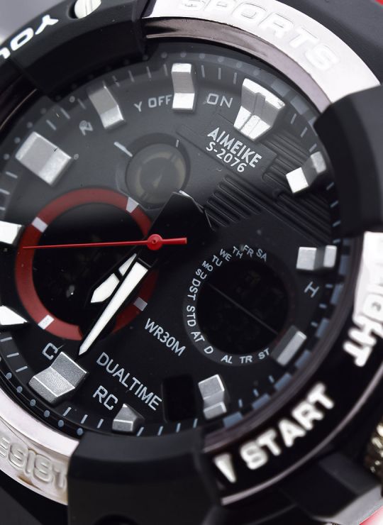 RELOJ CALIDAD AA  DOBLE HORA SUMERGIBLE 3 METROS/ PULSO  GOMA /ESTUCHE/FUNCIONAL/CAJA DE LUJO / GARANTIA 3 MESES 
