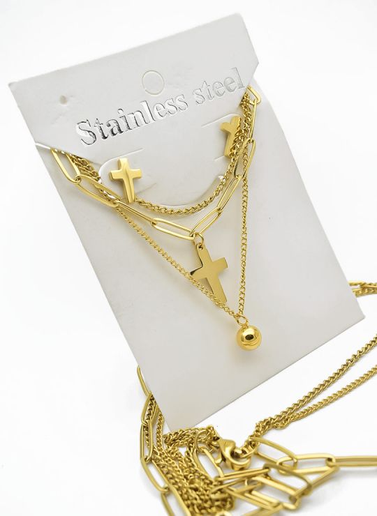 SET DE COLLAR, DIJE Y ARETES EN ACERO INOXIDABLE 316L  INCLUYE CADENA FRAMBUESA 