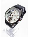 RELOJ PARA HOMBRE ANALOGO CALIDAD AA  DISEÑO EXCLUSIVO PULSO SILICONA O  CUERO SINT / NO SUMERGIBLE
