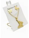 LOTE DE COLLARES EN ACERO INOXIDABLE X 50 UNIDADES/ INCLUYE ARETES, CADENA Y DIJE TIPO ECO