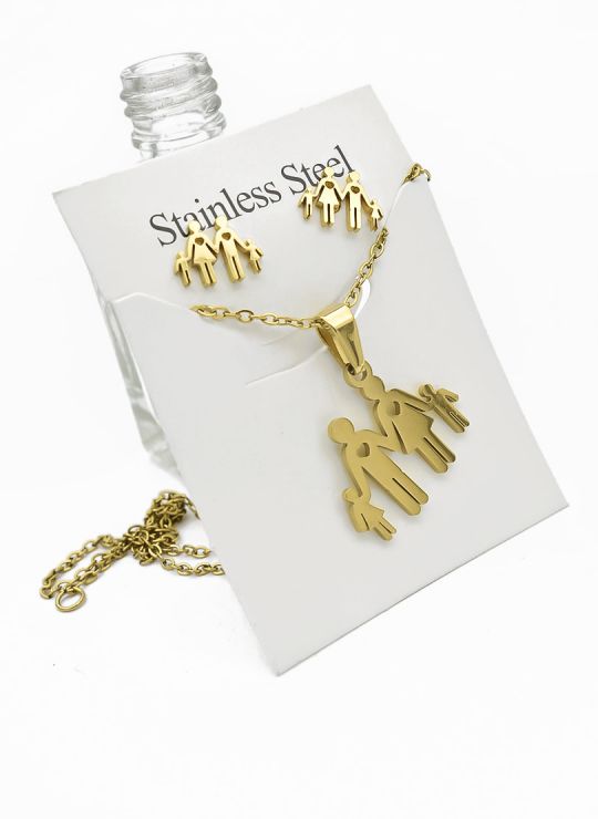 LOTE DE COLLARES EN ACERO INOXIDABLE X 50 UNIDADES/ INCLUYE ARETES, CADENA Y DIJE TIPO ECO