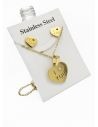 LOTE DE COLLARES EN ACERO INOXIDABLE X 50 UNIDADES/ INCLUYE ARETES, CADENA Y DIJE TIPO ECO