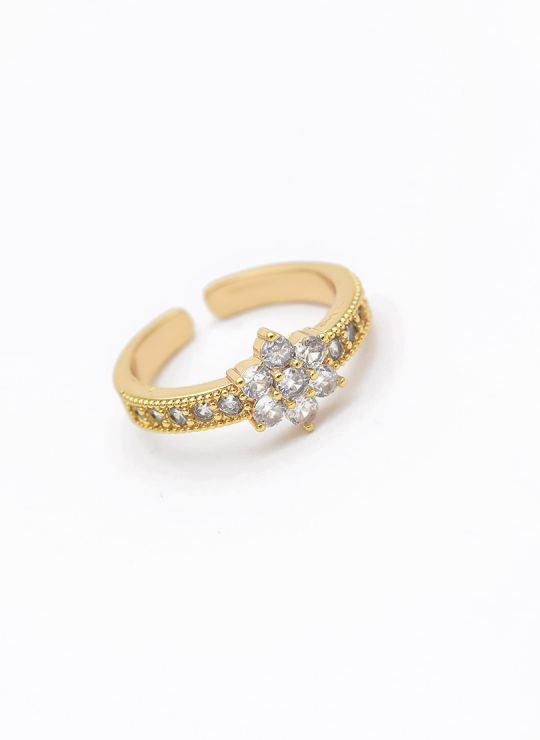 LOTE   X 20 UNIDADES DE ANILLOS GRADUABLES  CON MICROCIRCONES EN COVERGOLD
