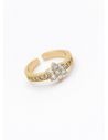 LOTE   X 20 UNIDADES DE ANILLOS GRADUABLES  CON MICROCIRCONES EN COVERGOLD