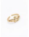 LOTE   X 20 UNIDADES DE ANILLOS GRADUABLES  CON MICROCIRCONES EN COVERGOLD
