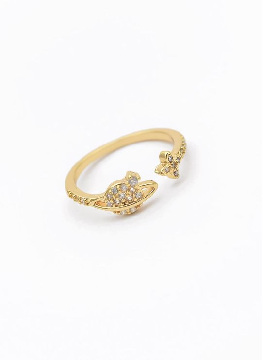 LOTE   X 20 UNIDADES DE ANILLOS GRADUABLES  CON MICROCIRCONES EN COVERGOLD