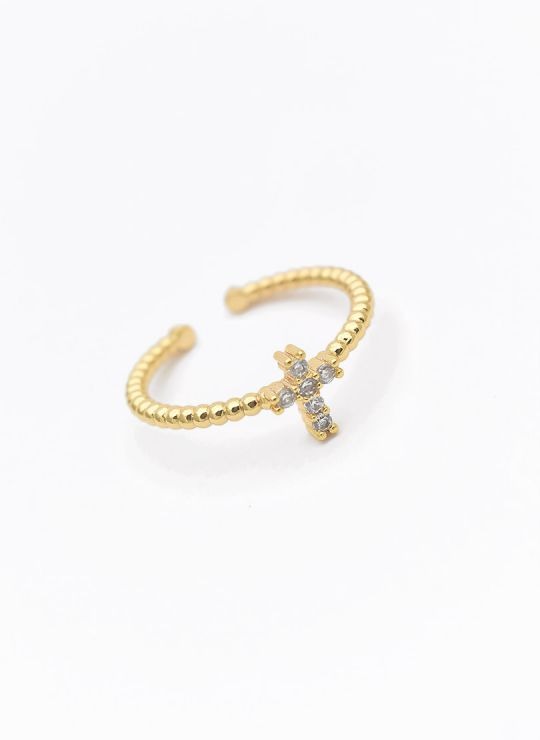 LOTE   X 20 UNIDADES DE ANILLOS GRADUABLES  CON MICROCIRCONES EN COVERGOLD