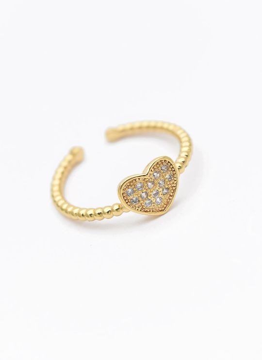 LOTE   X 20 UNIDADES DE ANILLOS GRADUABLES  CON MICROCIRCONES EN COVERGOLD