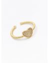 LOTE   X 20 UNIDADES DE ANILLOS GRADUABLES  CON MICROCIRCONES EN COVERGOLD
