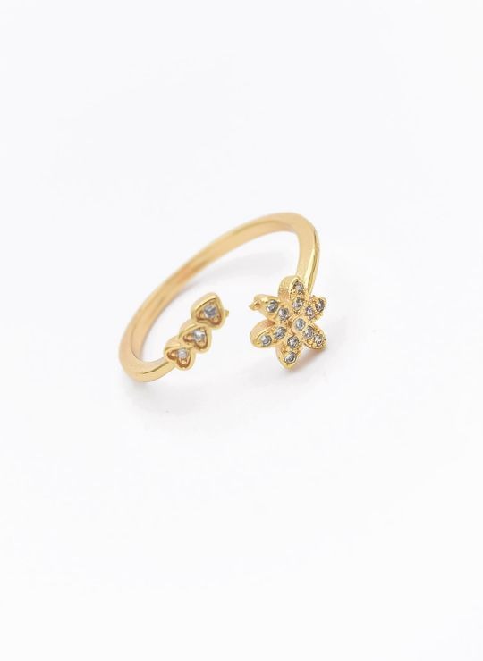LOTE   X 20 UNIDADES DE ANILLOS GRADUABLES  CON MICROCIRCONES EN COVERGOLD