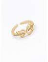 LOTE   X 20 UNIDADES DE ANILLOS GRADUABLES  CON MICROCIRCONES EN COVERGOLD