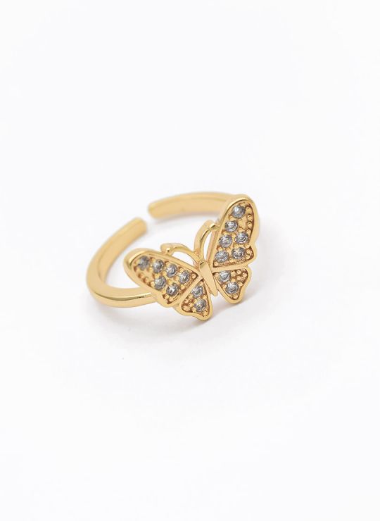 LOTE   X 20 UNIDADES DE ANILLOS GRADUABLES  CON MICROCIRCONES EN COVERGOLD