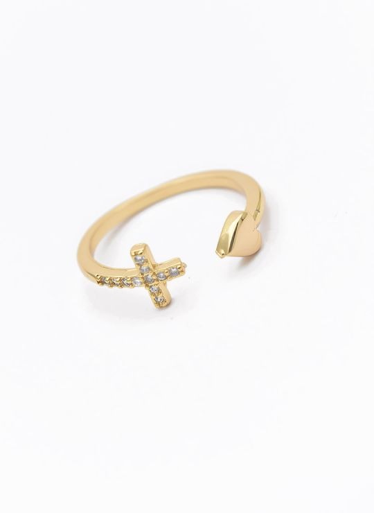 LOTE   X 20 UNIDADES DE ANILLOS GRADUABLES  CON MICROCIRCONES EN COVERGOLD