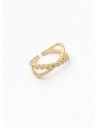 LOTE   X 20 UNIDADES DE ANILLOS GRADUABLES  CON MICROCIRCONES EN COVERGOLD