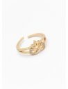 LOTE   X 20 UNIDADES DE ANILLOS GRADUABLES  CON MICROCIRCONES EN COVERGOLD