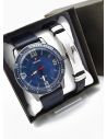LOTE X 6 UNIDADES SET  RELOJ CUERO CON PULSERA PLACA EN ACERO NEOPRENO CON ESTUCHE TIPO CASIO DE LUJO