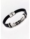 LOTE SURTIDO X 20 UNIDADES DE PULSERAS HECHAS A MANO NEOPRENO/ACERO/RODIO 