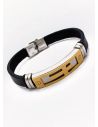 LOTE SURTIDO X 20 UNIDADES DE PULSERAS HECHAS A MANO NEOPRENO/ACERO/RODIO 