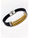 LOTE SURTIDO X 20 UNIDADES DE PULSERAS HECHAS A MANO NEOPRENO/ACERO/RODIO 