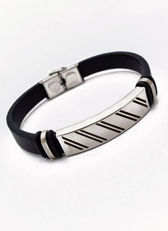 LOTE SURTIDO X 20 UNIDADES DE PULSERAS HECHAS A MANO NEOPRENO/ACERO/RODIO 
