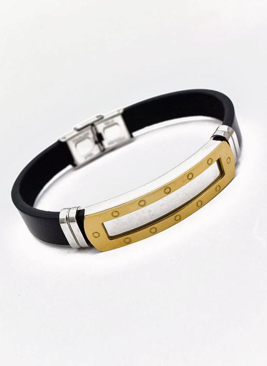 LOTE SURTIDO X 20 UNIDADES DE PULSERAS HECHAS A MANO NEOPRENO/ACERO/RODIO 