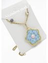 SET DE COLLAR, DIJE EN ACERO INOXIDABLE 316L  INCLUYE CADENA FRAMBUESA 