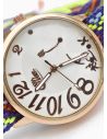 RELOJ  CALIDAD AA PULSO SILICONA/CUERO SINT / TELA CON MAQUINARIA METALICA / NO SUMERGIBLE BLUE NIGHT