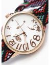 RELOJ  CALIDAD AA PULSO SILICONA/CUERO SINT / TELA CON MAQUINARIA METALICA / NO SUMERGIBLE BLUE NIGHT